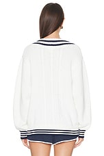 THE UPSIDE Louie Sweater in White, view 3, click to view large image.