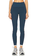 THE UPSIDE Form Seamless 25in Midi Pant in Blue, view 1, click to view large image.