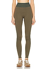 THE UPSIDE Ribbed Seamless 28in Pant in Khaki, view 1, click to view large image.