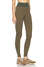 THE UPSIDE Ribbed Seamless 28in Pant in Khaki, view 2, click to view large image.