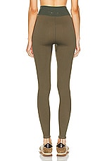 THE UPSIDE Ribbed Seamless 28in Pant in Khaki, view 3, click to view large image.