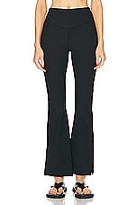 THE UPSIDE Ribbed Florence Flare Pant in Black, view 1, click to view large image.