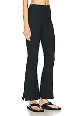 THE UPSIDE Ribbed Florence Flare Pant in Black, view 2, click to view large image.