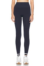 THE UPSIDE Form Seamless 25 in Midi Pant in Navy, view 1, click to view large image.