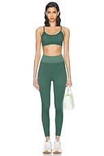 THE UPSIDE Rib Seamless 25 in Midi Pant in Pine & Matcha, view 4, click to view large image.