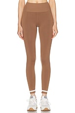 THE UPSIDE Form Seamless 25 in Midi Pant in Brown, view 1, click to view large image.