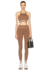 THE UPSIDE Form Seamless 25 in Midi Pant in Brown, view 4, click to view large image.