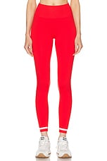 THE UPSIDE Form Seamless 25 in Midi Pant in Red, view 1, click to view large image.