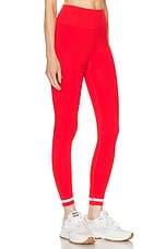 THE UPSIDE Form Seamless 25 in Midi Pant in Red, view 2, click to view large image.