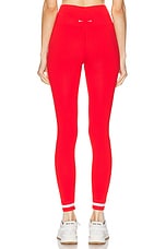 THE UPSIDE Form Seamless 25 in Midi Pant in Red, view 3, click to view large image.