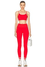 THE UPSIDE Form Seamless 25 in Midi Pant in Red, view 4, click to view large image.