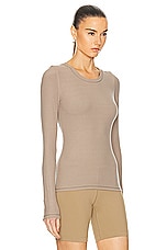 THE UPSIDE Tammy Long Sleeve Top in Pebble, view 2, click to view large image.