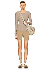 THE UPSIDE Tammy Long Sleeve Top in Pebble, view 4, click to view large image.