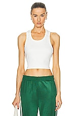 THE UPSIDE Sophie Crop Top in White, view 1, click to view large image.