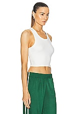THE UPSIDE Sophie Crop Top in White, view 2, click to view large image.