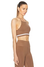 THE UPSIDE Form Seamless Angie Crop Top in Brown, view 2, click to view large image.
