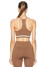 THE UPSIDE Form Seamless Angie Crop Top in Brown, view 3, click to view large image.