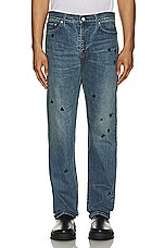 Undercover Denim Jean in Light Blue Indigo, view 4, click to view large image.