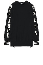 Undercover Balance Chaos Sweater in Black, view 1, click to view large image.