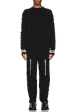 Undercover Balance Chaos Sweater in Black, view 4, click to view large image.