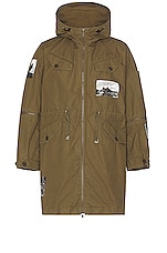 Undercover Coat in Khaki Green, view 1, click to view large image.