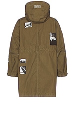 Undercover Coat in Khaki Green, view 2, click to view large image.