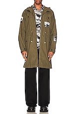 Undercover Coat in Khaki Green, view 5, click to view large image.