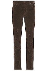Undercover Stripe Pant in Brown, view 1, click to view large image.