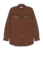 Undercover Long Sleeve Shirt in Brown, view 1, click to view large image.