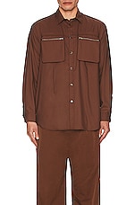 Undercover Long Sleeve Shirt in Brown, view 3, click to view large image.