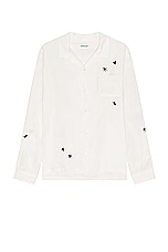 Undercover Long Sleeve Shirt in Off White, view 1, click to view large image.