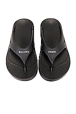 Undercover x OOFOS Sandal in Black, view 4, click to view large image.