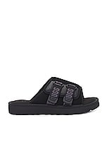 UGG Goldencoast Strap Slide in Black, view 1, click to view large image.