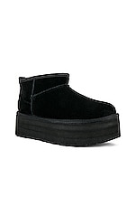 UGG Classic Ultra Mini Platform Boot in Black, view 2, click to view large image.