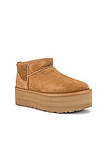 UGG Classic Ultra Mini Platform Boot in Chestnut, view 2, click to view large image.