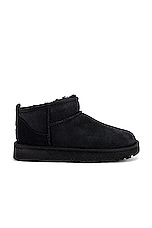 UGG Classic Ultra Mini Boot in Black, view 1, click to view large image.