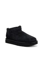 UGG Classic Ultra Mini Boot in Black, view 2, click to view large image.