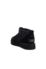 UGG Classic Ultra Mini Boot in Black, view 3, click to view large image.