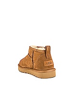 UGG Classic Ultra Mini Boot in Chestnut, view 3, click to view large image.