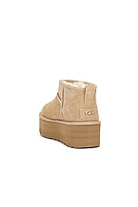 UGG Classic Ultra Mini Platform Boot in Sand, view 3, click to view large image.