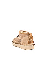 UGG Ultra Mini Crafted Regenerate Boot in Sand, view 3, click to view large image.
