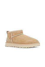 UGG Classic Ultra Mini Boot in Sand, view 2, click to view large image.