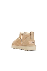 UGG Classic Ultra Mini Boot in Sand, view 3, click to view large image.