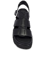 UGG Capitelle Strap Sandal in Black, view 4, click to view large image.