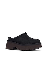 UGG New Heights Clog in Black, view 2, click to view large image.