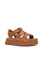 UGG Goldenstar Strap Sandal in Tan, view 2, click to view large image.