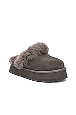 UGG Disquette Slipper in Charcoal, view 2, click to view large image.