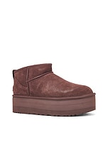 UGG Classic Ultra Mini Platform Boot in Burnt Cedar, view 2, click to view large image.