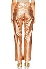 Ulla Johnson Agnes Straight Leg in Copper Foiled Wash, view 3, click to view large image.