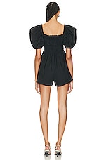 Ulla Johnson Arlo Playsuit in Noir, view 3, click to view large image.